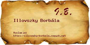 Illovszky Borbála névjegykártya