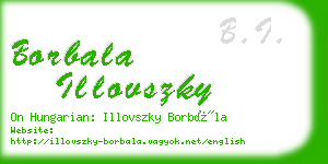 borbala illovszky business card